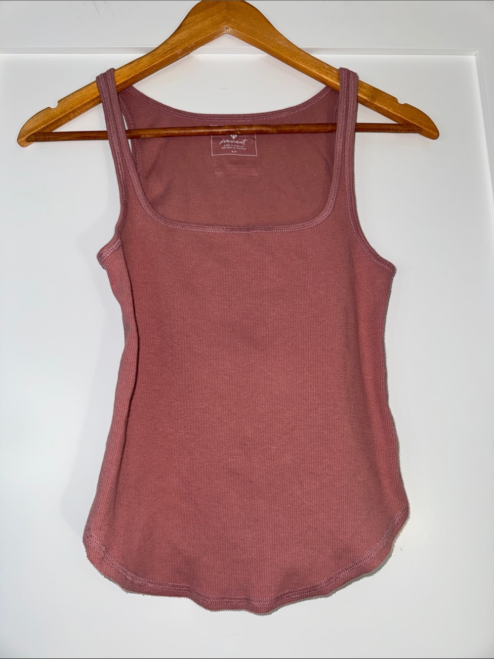 Free people Movement Women’s Ribbed Square-Neck Tank Top - Mauve Sz Small